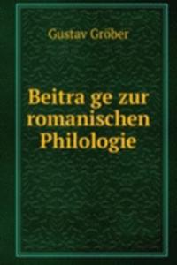 Beitrage zur romanischen Philologie