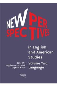 New Perspectives in English and American Studies