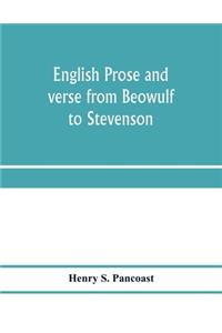 English prose and verse from Beowulf to Stevenson