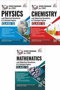 Combo 10 in One Study Package for CBSE Physics, Chemistry and Mathematics Class 12 with Objective Questions and 9 Sample Papers 3rd Edition