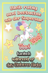 Bleib ruhig und beobachte wie Superstar Taavi funkelt während sie das Einhorn färbt
