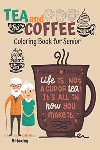 Tea and Coffee Coloring Book