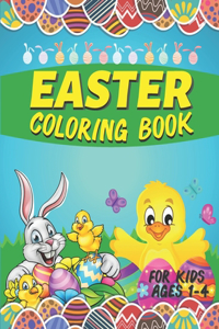 Easter Coloring Book For Kids Ages 1-4
