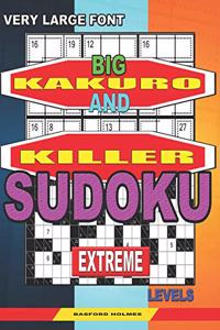 Very large font. Big Kakuro and Killer Sudoku extreme levels.