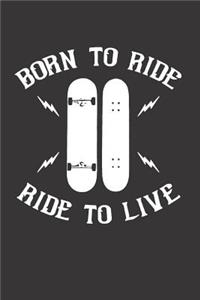 Skater Notebook Sk8 Skateboard lined Diary 6x9 Journal Longboard Punk School Funny