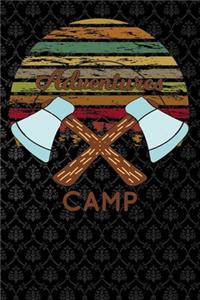 Adventures camp: time summer for men Lined Notebook / Diary / Journal To Write In outdoor camping Gift for women, men and kids