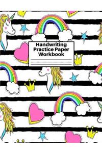 Handwriting Practice Paper Workbook