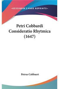 Petri Cobbardi Consideratio Rhytmica (1647)