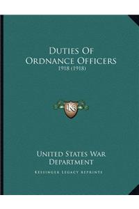 Duties Of Ordnance Officers