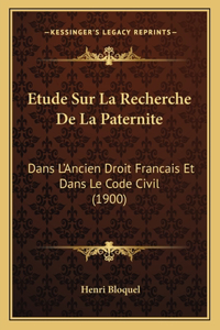 Etude Sur La Recherche De La Paternite