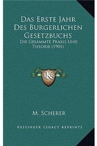 Das Erste Jahr Des Burgerlichen Gesetzbuchs