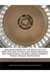 Implementation of the Beach Act of 2000