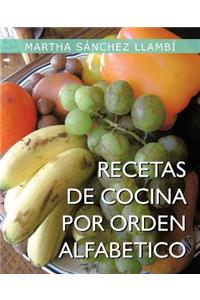 Recetas de Cocina Por Orden Alfabetico