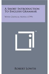 A Short Introduction to English Grammar