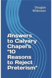 Answers to Calvary Chapel's 