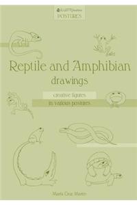 Reptile and Amphibian Drawings: Creative Figures in Various Postures