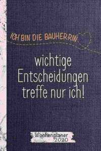 Wochenplaner und Kalender 2020 für die Bauherrin