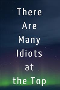 There Are Many Idiots at the Top: Lined Notebook/Journal; Inspirational Gifts, Quote Dot Grid, Design Book, Work Book, Planner, Dotted Notebook, Bullet Journal, Sketch ... For Everyd