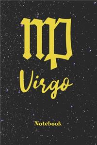 Virgo Zodiac Sign Notebook: Astrology Journal, Horoscope Notepad, Notes, 120 Pages, blanc lined, 6" x 9" diary