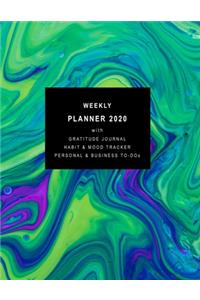 Weekly Planner 2020 with Gratitude Journal, Habit & Mood Tracker, Personal & Business TO-DOs
