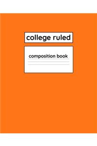 College Ruled Composition Book
