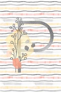 Food and Exercise Journal with Monogram Letter P