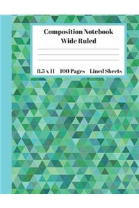 Composition Notebook Wide Ruled Lined Sheets
