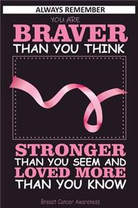 Always Remember You Are Braver Than You Think