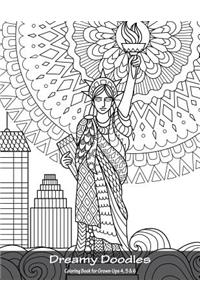 Dreamy Doodles Coloring Book for Grown-Ups 4, 5 & 6