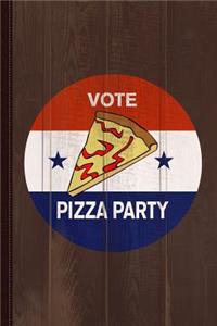 Vote Pizza Party Journal Notebook