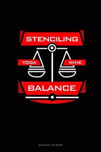 Stenciling Yoga Wine Balance