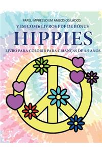 Livro para colorir para crianças de 4-5 anos (Hippies)