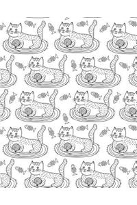 Journal Notebook Cute Cat Pattern 2
