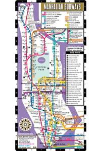 Streetwise Manhattan Bus Subway Map - Laminated Subway & Bus Map of Manhattan, New York