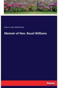 Memoir of Hon. Reuel Williams