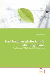 Nachhaltigkeitskriterien für Bebauungspläne