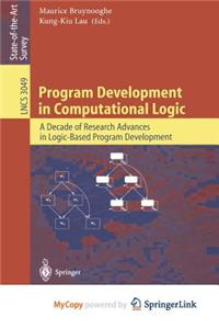 Program Development in Computational Logic