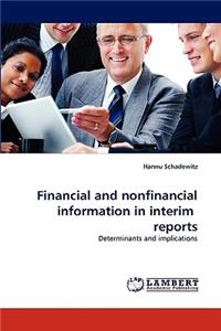 Financial and nonfinancial information in interim reports