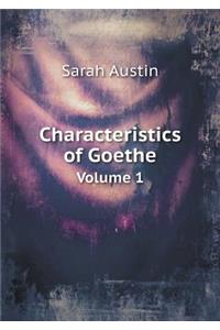 Characteristics of Goethe Volume 1