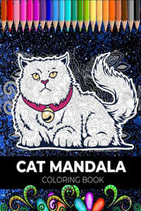 Cat mandala coloring book