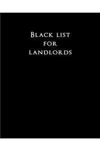 Black list for landlords