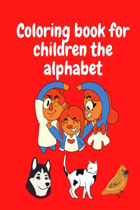 Coloring book for children the alphabet