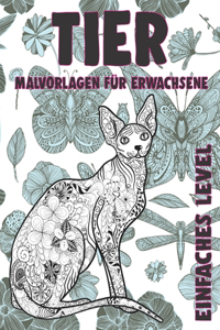 Malvorlagen für Erwachsene - Einfaches Level - Tier