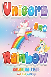 Unicorn and Rainbow Coloring Book