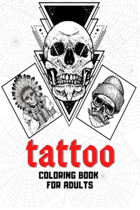 Tattoo coloring book for adults