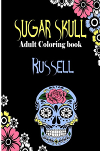 Russell Sugar Skull, Adult Coloring Book