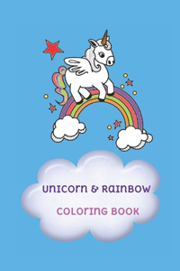 Unicorn and Rainbow coloring book
