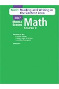 Holt Mathematics: Math Reading and Writing Course 3