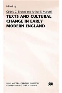 Texts and Cultural Change in Early Modern England