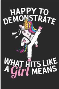 Happy To Demonstrate What Hits Like A Girl Means